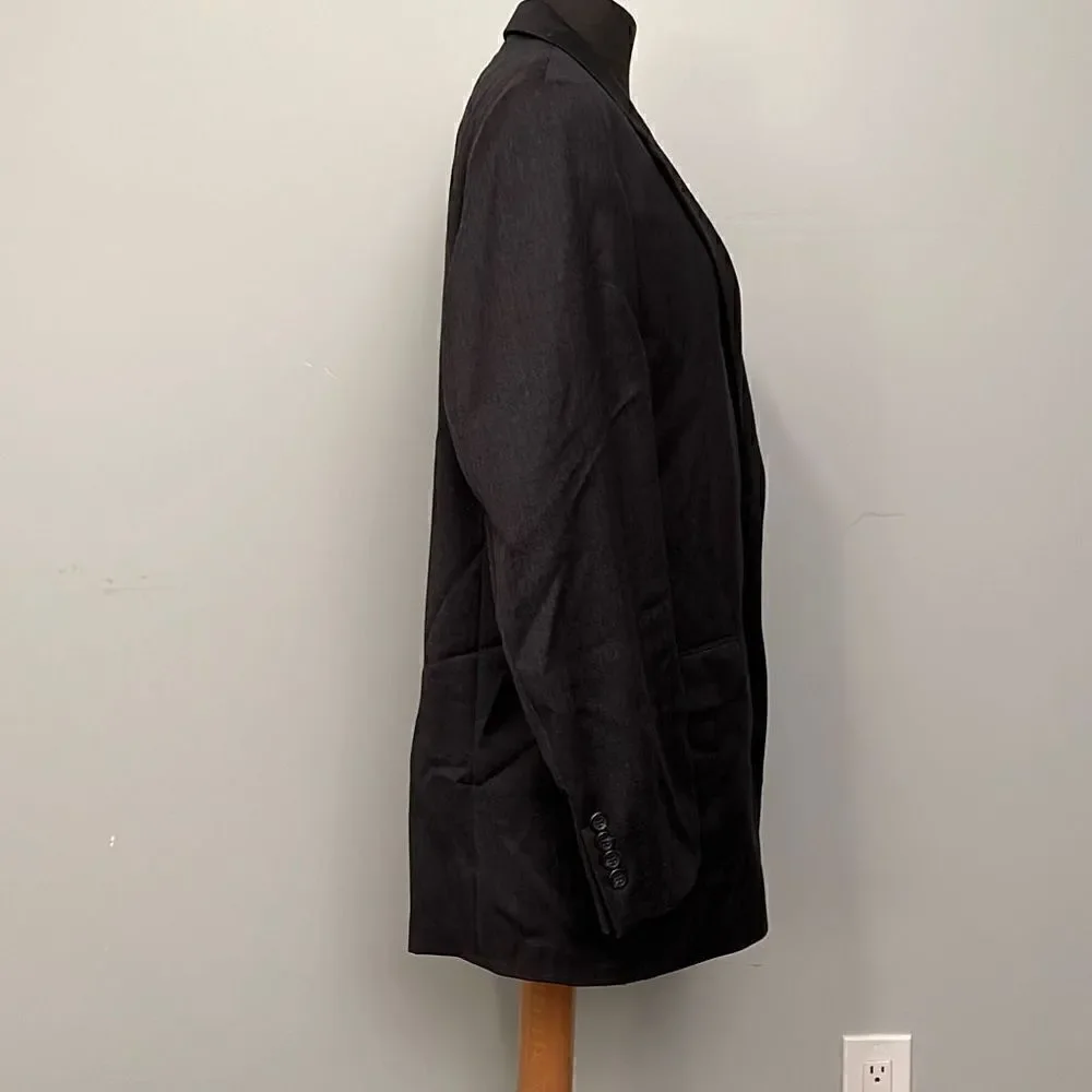Ralph Lauren Men's Black Button Front Wool Blazer Sport Coat Suit